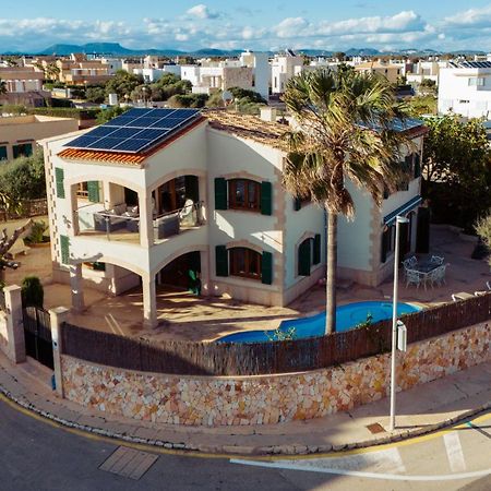 Mallorca Finca Haus Mit Pool Direkt Am Meer Es Trenc, Bootstour Moeglich Sa Rapita Luaran gambar